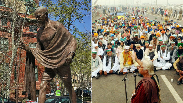 Mahatma Gandhis Statue Vandalise in US Mahatma Gandhis Statue Vandalise in US
