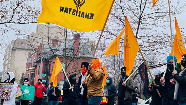 Khalistan Supporters Protest In US In Support Of farmers 