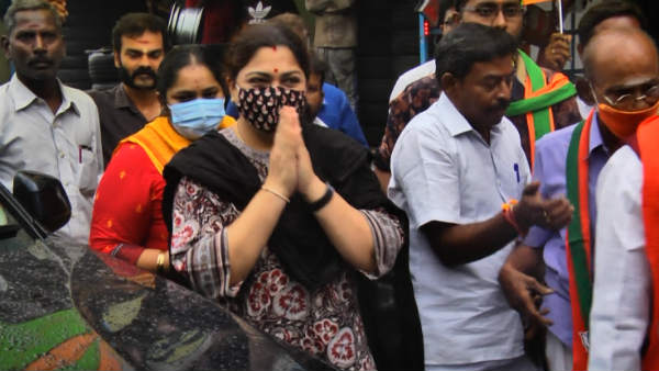 குஷ்புக்கு சிறப்பான வரவேற்பு 