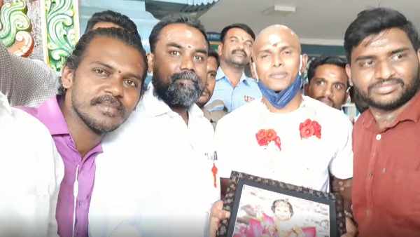 cricketer T Natarajan tonsures head palani murugan temple