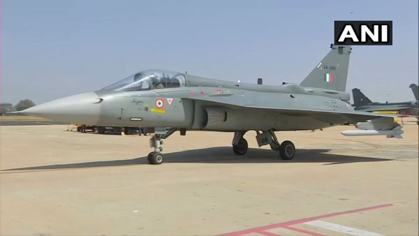 MP Tejasvi Surya takes a sortie on LCA Tejas aircraft at Aero India MP Tejasvi Surya takes a sortie on LCA Tejas aircraft at Aero India