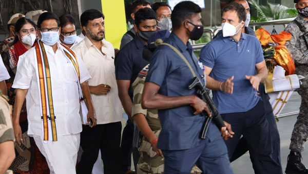 Puducherry Assembly Election: Rahul Gandhi arrives Chennai 