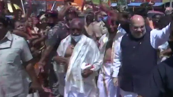 Amit shah visits Suchindram Thanumalayan Temple 
