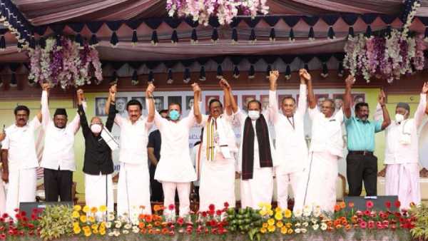 34 தொகுதிகளில் திமுக முன்னிலை