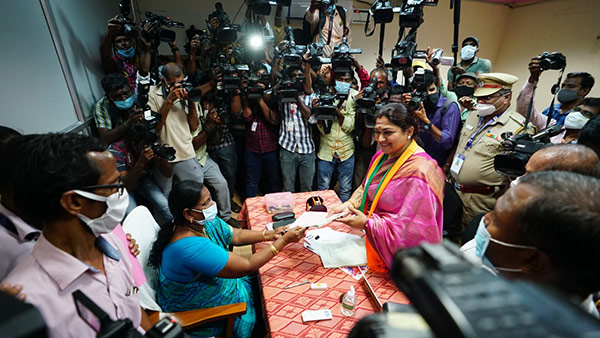 L. Murugan, Khushbu, Premalatha filed nomination for Tamil Nadu Assembly election 2021 