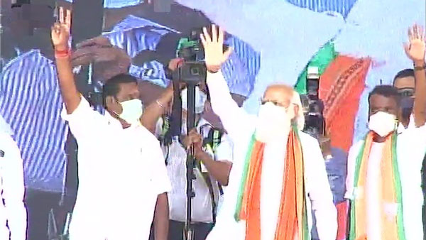 PM Narendra Modi gets Vel as gift from Tamil Nadu BJP in Dharapuram