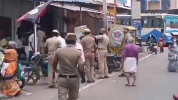 DMK AIADMK debate at the polling station in Karur: Police lathi charge 