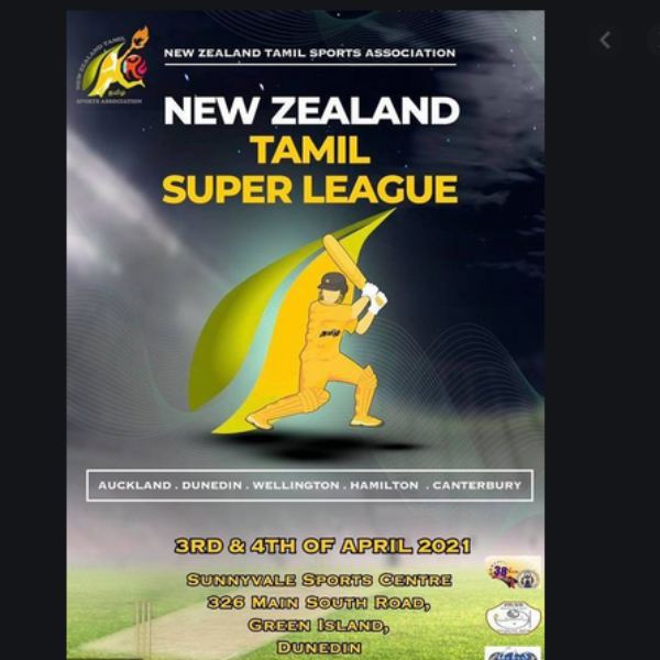 New zealand Tamil super league 2021 crircket to be on April 3 rd and 4 th New zealand Tamil super league 2021 crircket to be on April 3 rd and 4 th