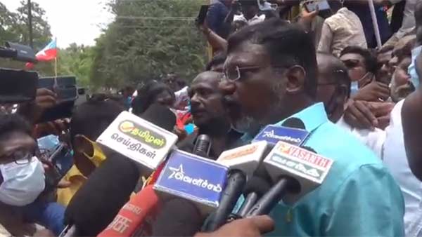 மதுரையில் திருமாவளவன் 