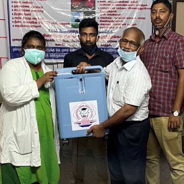 Bharathidasanar Educational institute offers 5 Oxygen concentrators 