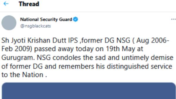 Former NSG chief who led 26/11 counter-terror ops succumbs to Covid