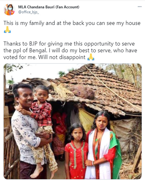 West Bengal Assembly election result 2021: Daily Wage Labourer wife Chandana Bauri Wins Saltora 