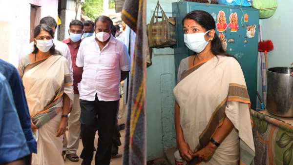 Kanimozhi mp visit Thappathi Refugees camp in thoothukudi district Kanimozhi mp visit Thappathi Refugees camp in thoothukudi district