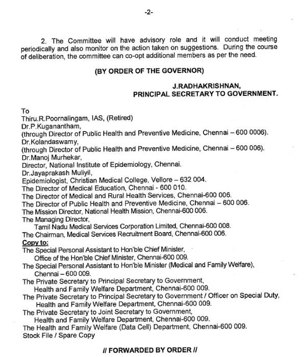 Tamil Nadu government has set up a 13-member committee to monitor covid 19 damage in Tamil Nadu Tamil Nadu government has set up a 13-member committee to monitor covid 19 damage in Tamil Nadu