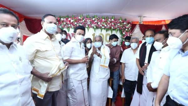 Sankarayya 100th Birthday - Chief Minister Stalin who visited and congratulated and blessed 