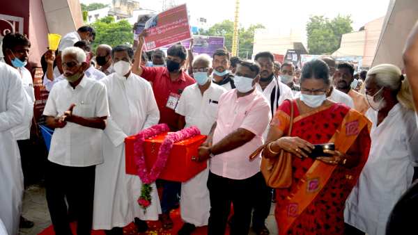 Public tribute to social activist Stan Swamy Asti in Madurai - Heroic salute Public tribute to social activist Stan Swamy Asti in Madurai - Heroic salute