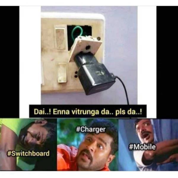 Viral memes collection on cell phone