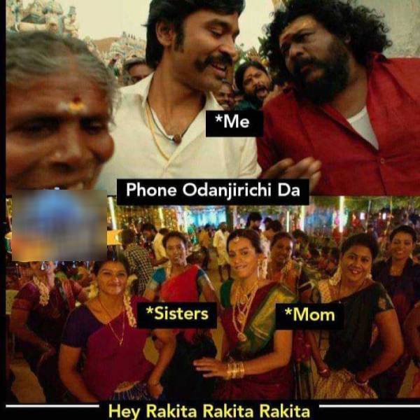Viral memes collection on cell phone