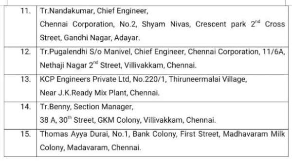 சென்னை மாநகராட்சி பொறியாளர் 