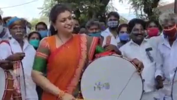 தப்பாட்டம் ஆடிய ரோஜா 