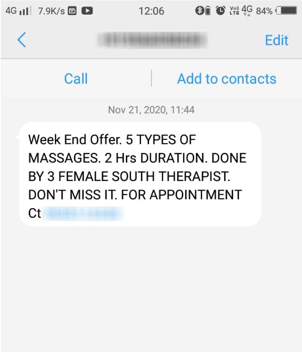 ஆபாசமாக பேசுதல் 