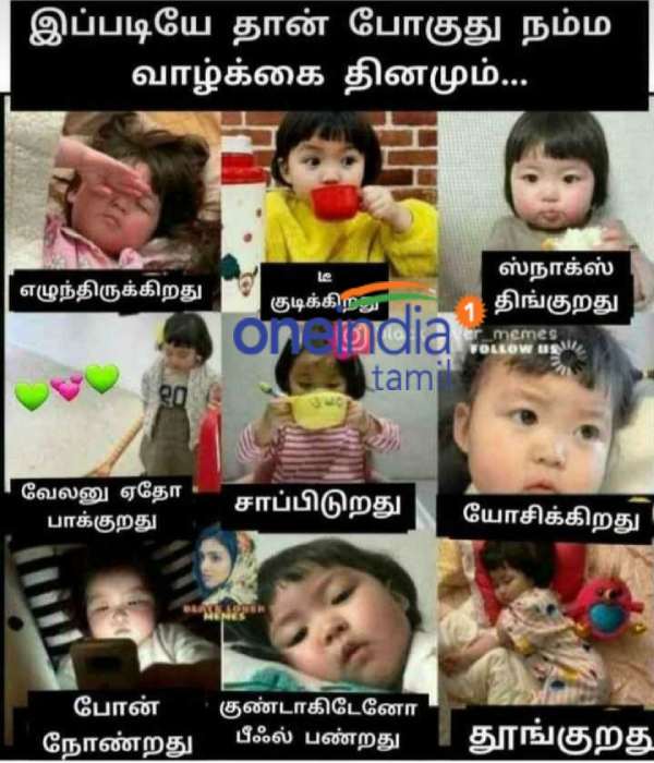 Viral memes collection on daily routine