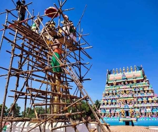 Vaitheeswaran temple Gold Kodimaram Kumbabhishekam without devotees 