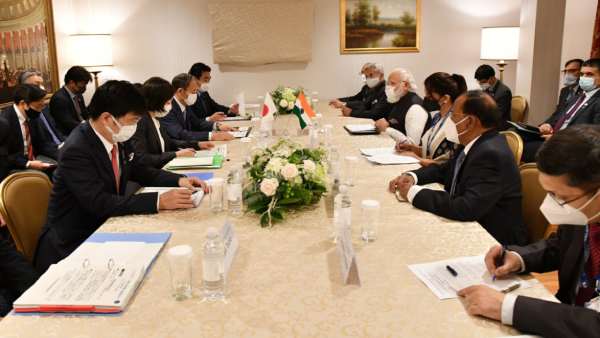PM Modi meets Australia PM Scott Morrison and Japan PM Yoshihide Suga 
