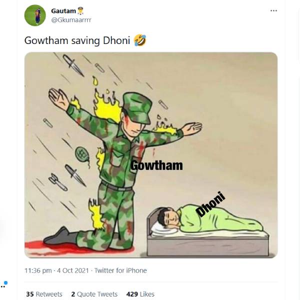 தோனியை காத்த வீரன் 