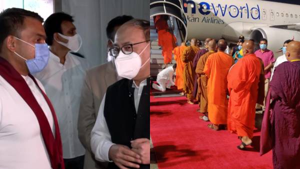 நாமல் ராஜபக்சே, புத்த துறவிகள் 