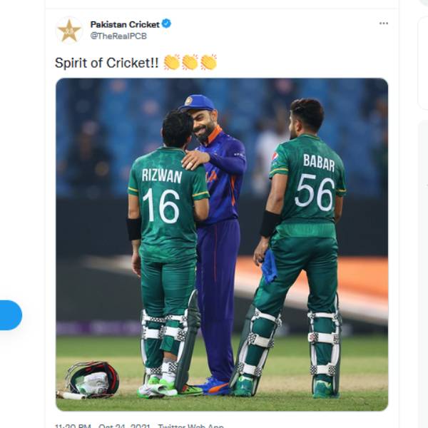  தட்டிக் கொடுத்த விராட்