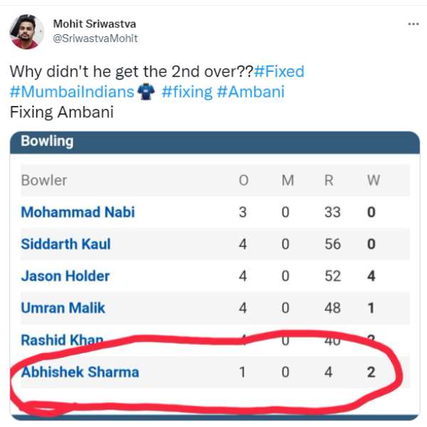 அபிஷேக் ஓவர் 