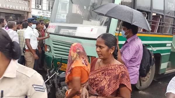 கட்டுப்பாட்டை இழந்த பேருந்து கட்டுப்பாட்டை இழந்த பேருந்து
