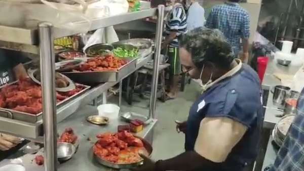 feather in chicken biryani at the chennai famous hotel 