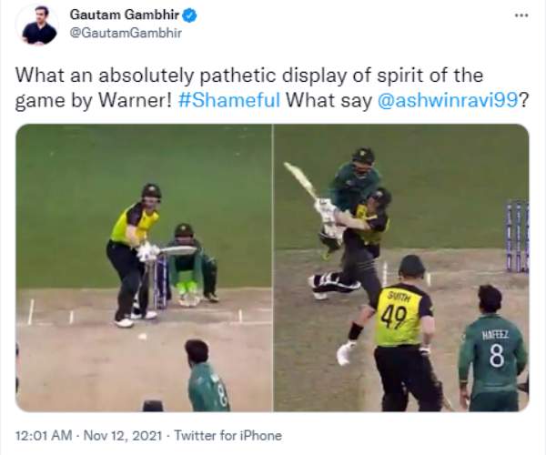 வார்னருக்கு கொடுத்த பதிலடி வார்னருக்கு கொடுத்த பதிலடி