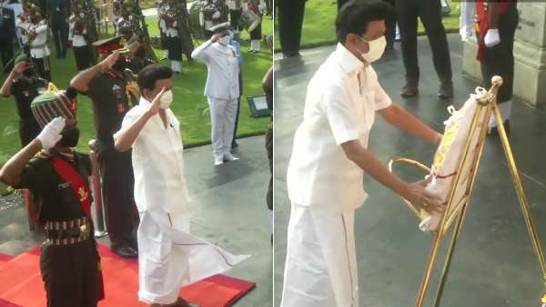 மு.க.ஸ்டாலின் மரியாதை 