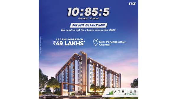 Buy your own dream house in TVS Emerald Atrium @ GreenAcres