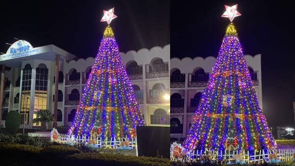 35 feet christmas tree was put up in Karunya 