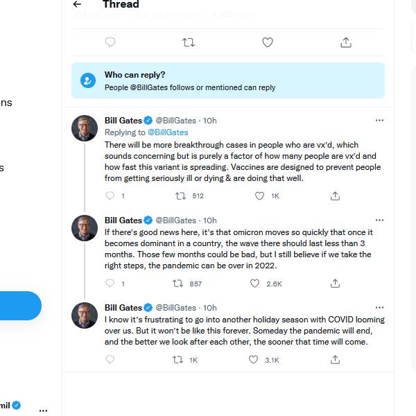 பில்கேட்ஸ் எச்சரிக்கை 