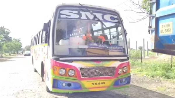 பஸ்ஸில் இருந்து விழுந்தார் 