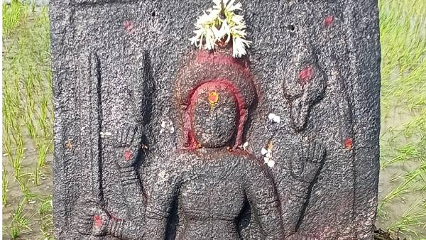 Pallava dynastys Lord Kotravai and Vishnu statues found in Villupuram district Pallava dynastys Lord Kotravai and Vishnu statues found in Villupuram district