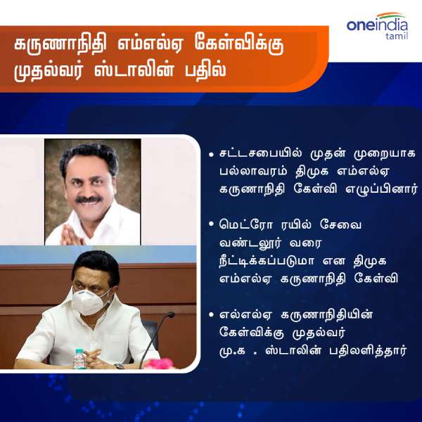 கருணாநிதி எம்எல்ஏ கேள்விக்கு முதல்வர் ஸ்டாலின் பதில்