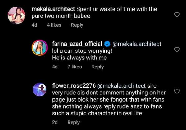 பரீனா கொடுத்த பதில்