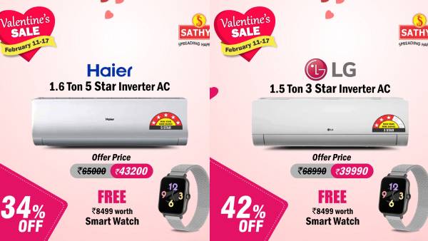 30 Percent offer to Smart Watch: Sathya Showroom gives exclusive AC offers 