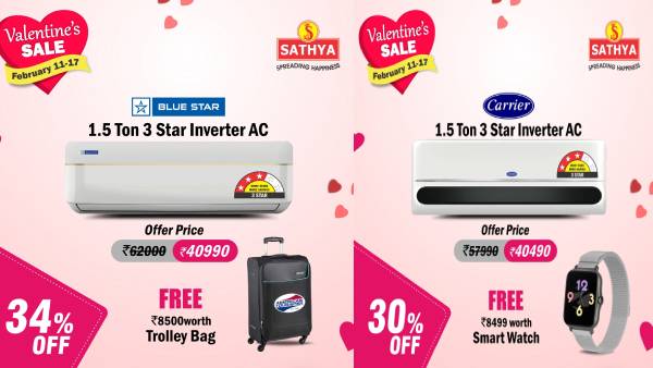 30 Percent offer to Smart Watch: Sathya Showroom gives exclusive AC offers 
