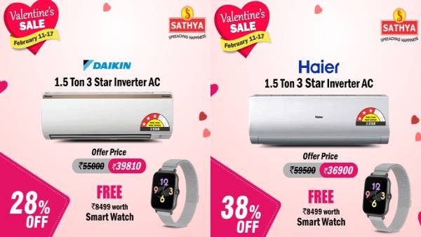 30 Percent offer to Smart Watch: Sathya Showroom gives exclusive AC offers 