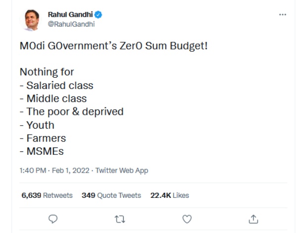 ராகுல் காந்தி கடும் விமர்சனம் 