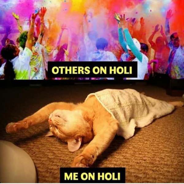 Funny memes collection on holi 13-03-2022