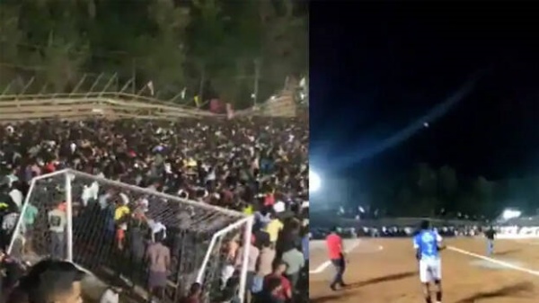 மைதானத்தில் குழுமிய 8,000 பார்வையாளர்கள்