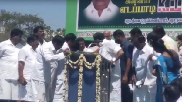 AIADMK leaders fainted in protests against the arrest of Jayakumar in salem AIADMK leaders fainted in protests against the arrest of Jayakumar in salem